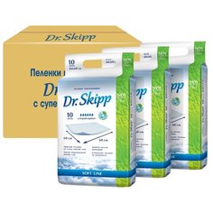 Одноразовые пеленки Dr. Skipp Soft Line 60х60 набор 3 шт. 10 шт.