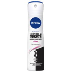 Nivea антиперспирант, спрей, Черное и Белое Невидимый Clear, 150 мл