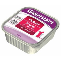 Корм для кошек Gemon Паштет с говядиной для взрослых кошек (0.1 кг) 1 шт.