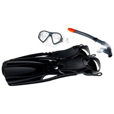 Набор для плавания с ластами Intex Reef Rider размер 8-11 черный