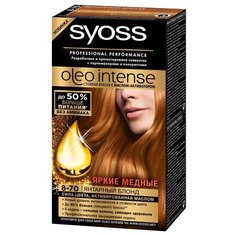 Syoss Oleo Intense Яркие Медные Стойкая краска для волос, 8-70 Янтарный блонд