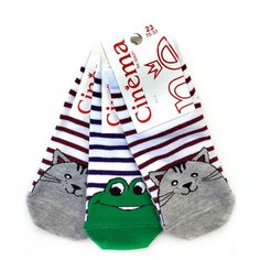 носки Cinema МЛ-17 3 пары Opium, 25, белый/серый/зеленый