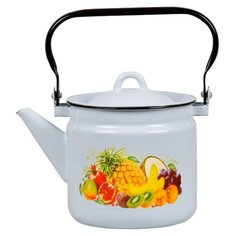 СтальЭмаль Чайник 1с25с 2 л белый "экзотика"