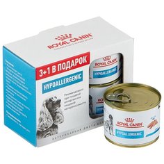 Влажный корм для собак Royal Canin Hypoallergenic при аллергии 4шт. х 200г