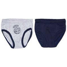 Трусы Веселый Малыш 2 шт., размер 98, темно-синий/серый