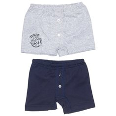 Трусы Веселый Малыш 2 шт., размер 110, темно-синий/серый