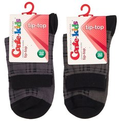 Носки Conte-kids комплект 2 пары размер 22, 196 пепельный/196 темно-серый