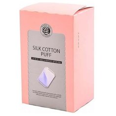 Набор спонжей The Saem косметические шелковые Silk Cotton puff 90 шт. белый