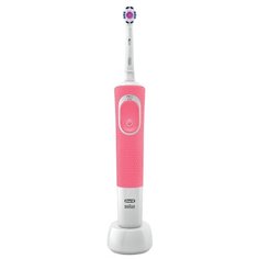 Электрическая зубная щетка Oral-B Vitality 100 3D White, розовый/белый