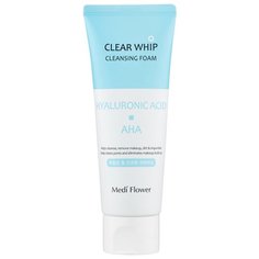 Medi Flower пенка для умывания с гиалуроновой кислотой и AHA кислотами Whip Cleansing Foam Hyaluronic Acid, 120 мл