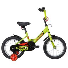 Детский велосипед Novatrack Twist 14 (2020) с корзиной салатовый (требует финальной сборки)