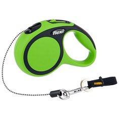 Поводок-рулетка для собак Flexi New Comfort XS тросовый зеленый 3 м