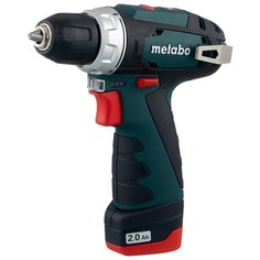 Аккумуляторная дрель-шуруповерт Metabo PowerMaxx BS 2014 2.0Ач х2 сумка 34 Н·м зеленый/черный