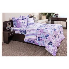 Постельное белье семейное Ночь Нежна Акварель 50 х 70 см бязь фиолетовый