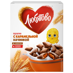 Готовый завтрак Любятово Подушечки карамельные, коробка, 250 г
