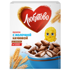 Готовый завтрак Любятово Подушечки молочные, коробка, 250 г