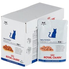 Корм для стерилизованных кошек Royal Canin Neutered Weight Balance мясное ассорти 12шт. х 100 г (кусочки в соусе)
