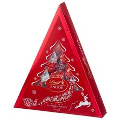 Набор конфет Lindt Lindor Елка молочный 125 г красный