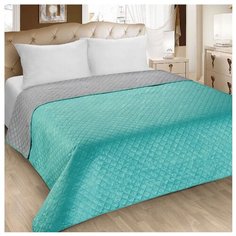 Покрывало Letto pp58/pp59/pp60/pp61/pp62, 210x240, бирюзовый/серый