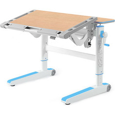 Детский стол Mealux Ergowood-L MG/BL BD-810 MG/BL столешница клен дерево/накладки на ножках голубые