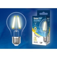 Лампочка светодиодная филаментная димируемая Uniel LED-A60-7W/WW/E27/CL/DIM GLA01TR