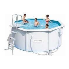 Каркасный бассейн Bestway 56563 BW, Стальной Hydrium Pool Set 300х120 см 7630л, фильтр-насос 2006 л/ч , лестница,