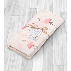 Муслиновая пеленка AmaroBaby Rainbow Фламинго 125х115