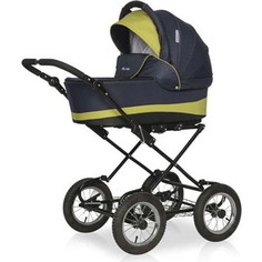 Коляска 2 в 1 Riko Basic ALFA CLASSIC 01 синий-салатовый