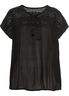 Блузка с кружевной вставкой Bonprix