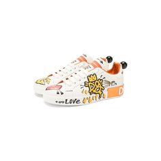 Кожаные кеды Portofino Dolce & Gabbana