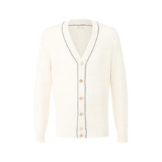 Кардиган из смеси льна и хлопка Brunello Cucinelli