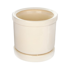 Горшок для цветов Элитная керамика цилиндр белый d26.5см