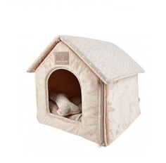 Домик для кошек и собак Puppia LUNA HOUSE, бежевый, 35x39x44см