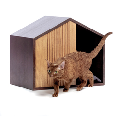 Домик для кошек и собак Pettel EFFECT HOUSE, черный, 53x35x42см