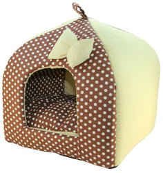 Домик для кошек и собак Xody Виг-Вам №1, хлопок, коричневый, 33x33x42см