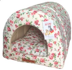 Домик для кошек и собак Xody Тоннель №1, хлопок, нежность, бежевый, 50x36x30см