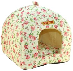 Домик для кошек и собак Xody Виг-Вам №1, хлопок, нежность, бежевый, 33x33x42см