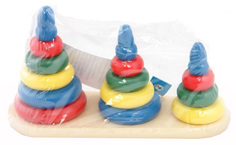 Развивающая игрушка RNToys Пирамидка Больше-меньше