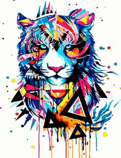 Картина по номерам Paintboy "Магический тигр", 40x50 см