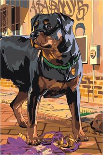 Картина по номерам Живопись по Номерам "Ротвейлер", 60x40