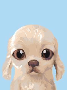 Картина по номерам Живопись по Номерам "Щенок Медок", 30x40