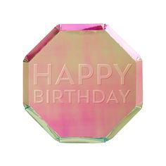 Тарелки радужные "Happy Birthday" Meri Meri