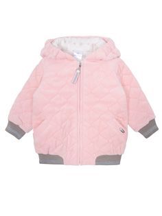 Куртка для девочки Мамуляндия 19-508, Велюр, Розовый р. 80