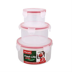 Набор контейнеров для пищевых продуктов 3 шт. круглые Paclan