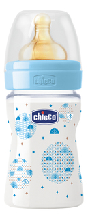 Детская бутылочка Chicco Well Being Boy латексная соска 150 мл