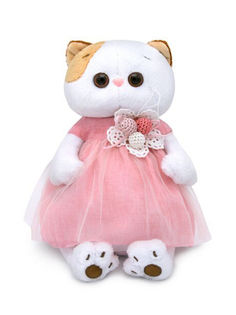 Мягкая игрушка BUDI BASA Ли-Ли в платье с вязаными ягодками, 24 см