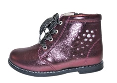 Ботинки ShagoVita 45100, цв.бордо,перламутр р.29