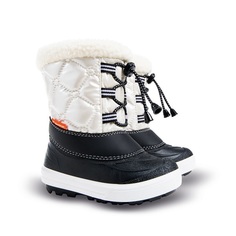 Сапоги Demar Furry 2 черный белый натуральная овчина шнурки р.20-21