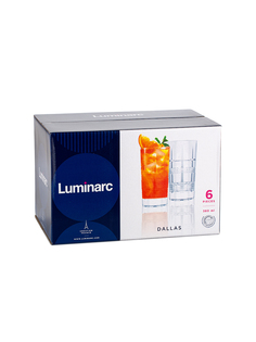 Набор стаканов ДАЛЛАС 6шт 380мл высокие Luminarc