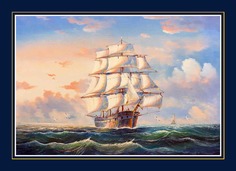 Подставки на пробке Бригантина 40х29 см(4шт) Top Art Studio